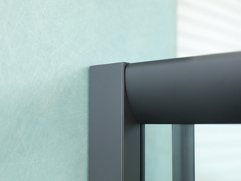 SQ อลูมิเนียมโปรไฟล์สีดำตู้อาบน้ำบานเลื่อนสี่เหลี่ยมพร้อมที่จับสองรู SQ อลูมิเนียมโปรไฟล์สีดำตู้อาบน้ำบานเลื่อนสี่เหลี่ยมพร้อมที่จับสองรู