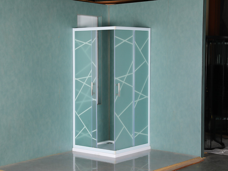 ตู้อาบน้ำบานเลื่อน SQ, กระจกนิรภัยด้านพร้อมการพิมพ์, โปรไฟล์อลูมิเนียมสีขาว, ที่จับสองรู, พร้อมถาด ตู้อาบน้ำบานเลื่อน SQ, กระจกนิรภัยด้านพร้อมการพิมพ์, โปรไฟล์อลูมิเนียมสีขาว, ที่จับสองรู, พร้อมถาด