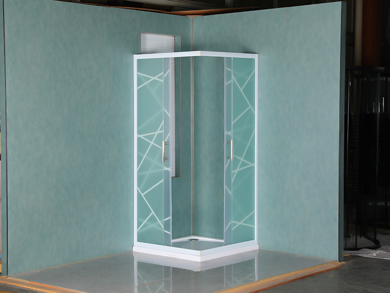 ตู้อาบน้ำบานเลื่อน SQ, กระจกนิรภัยด้านพร้อมการพิมพ์, โปรไฟล์อลูมิเนียมสีขาว, ที่จับสองรู, พร้อมถาด ตู้อาบน้ำบานเลื่อน SQ, กระจกนิรภัยด้านพร้อมการพิมพ์, โปรไฟล์อลูมิเนียมสีขาว, ที่จับสองรู, พร้อมถาด