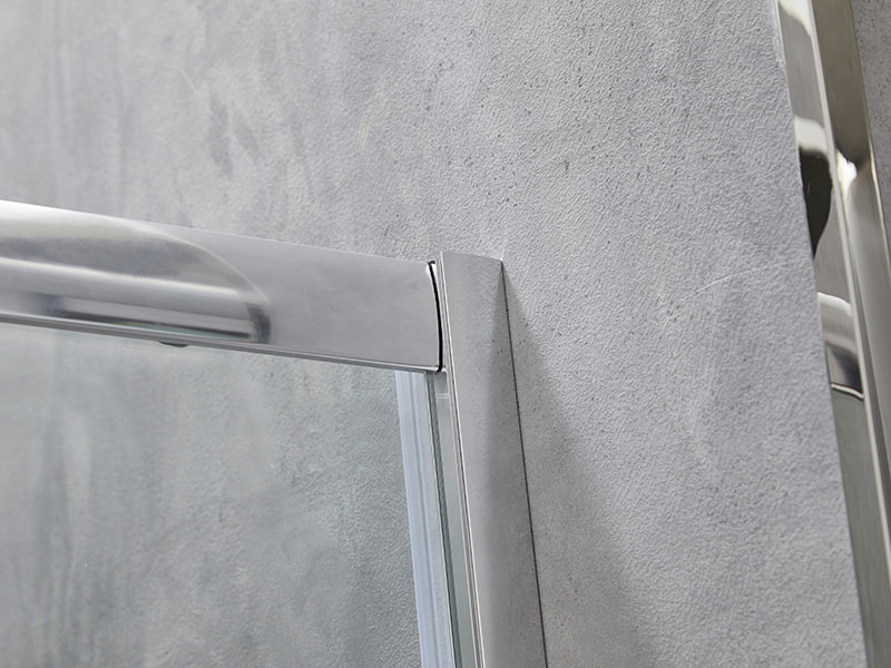 ตู้อาบน้ำบานเลื่อน SE, กระจกนิรภัยใส, โครงอะลูมิเนียมโครเมียม, มือจับสองรู, ไม่มีถาด ตู้อาบน้ำบานเลื่อน SE, กระจกนิรภัยใส, โครงอะลูมิเนียมโครเมียม, มือจับสองรู, ไม่มีถาด