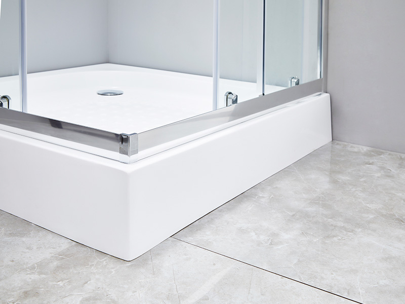 SQ กระจกใสห้องน้ำบานเลื่อนตู้อาบน้ำพร้อมถาด SQ กระจกใสห้องน้ำบานเลื่อนตู้อาบน้ำพร้อมถาด